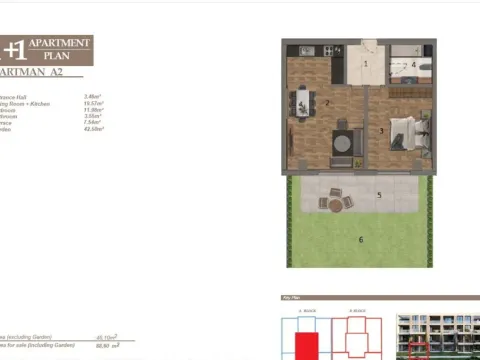 Sale, one bedroom apartment, 46m², Baošići, Herceg Novi - image 6