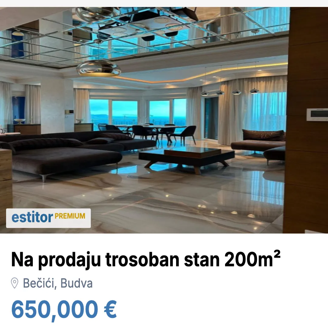 Prodaja, trosoban stan, 200m², Bečići, Budva