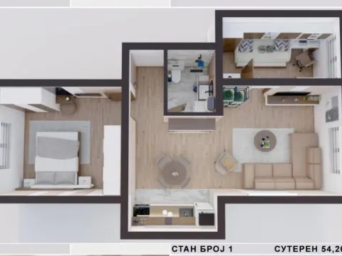 Prodaja, dvosoban stan, 54m², Pantelej, Niš - image 6