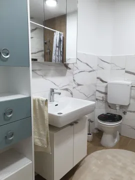 Moderno opremljeno kupatilo sa umivaonikom i toaletom. - image 10