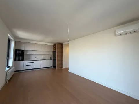 Dnevna soba sa ugrađenom kuhinjom i drvenim podom. - image 11