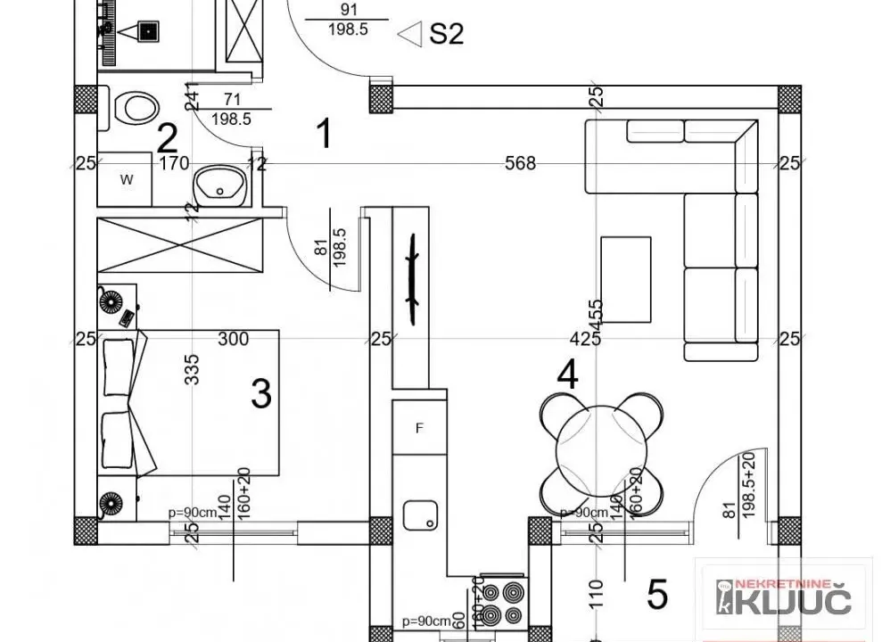 Sale, two bedroom apartment, 41m², Veternička rampa, Novi Sad Sve Podlokacije