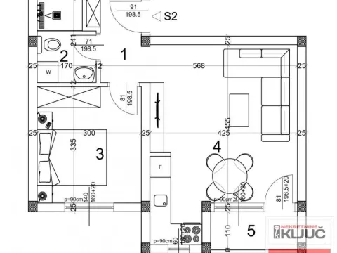 Sale, two bedroom apartment, 41m², Veternička rampa, Novi Sad Sve Podlokacije