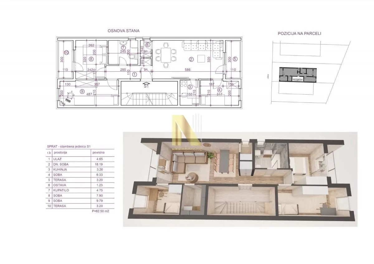 Prodaja, trosoban stan, 63m², Vidovdansko naselje, Novi Sad Sve Podlokacije