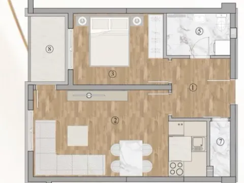 Prodaja, jednosoban stan, 46m², Pantelej, Niš - image 2
