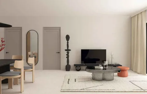 Moderan dnevni boravak sa trpezarijom i TV komodom. - image 7