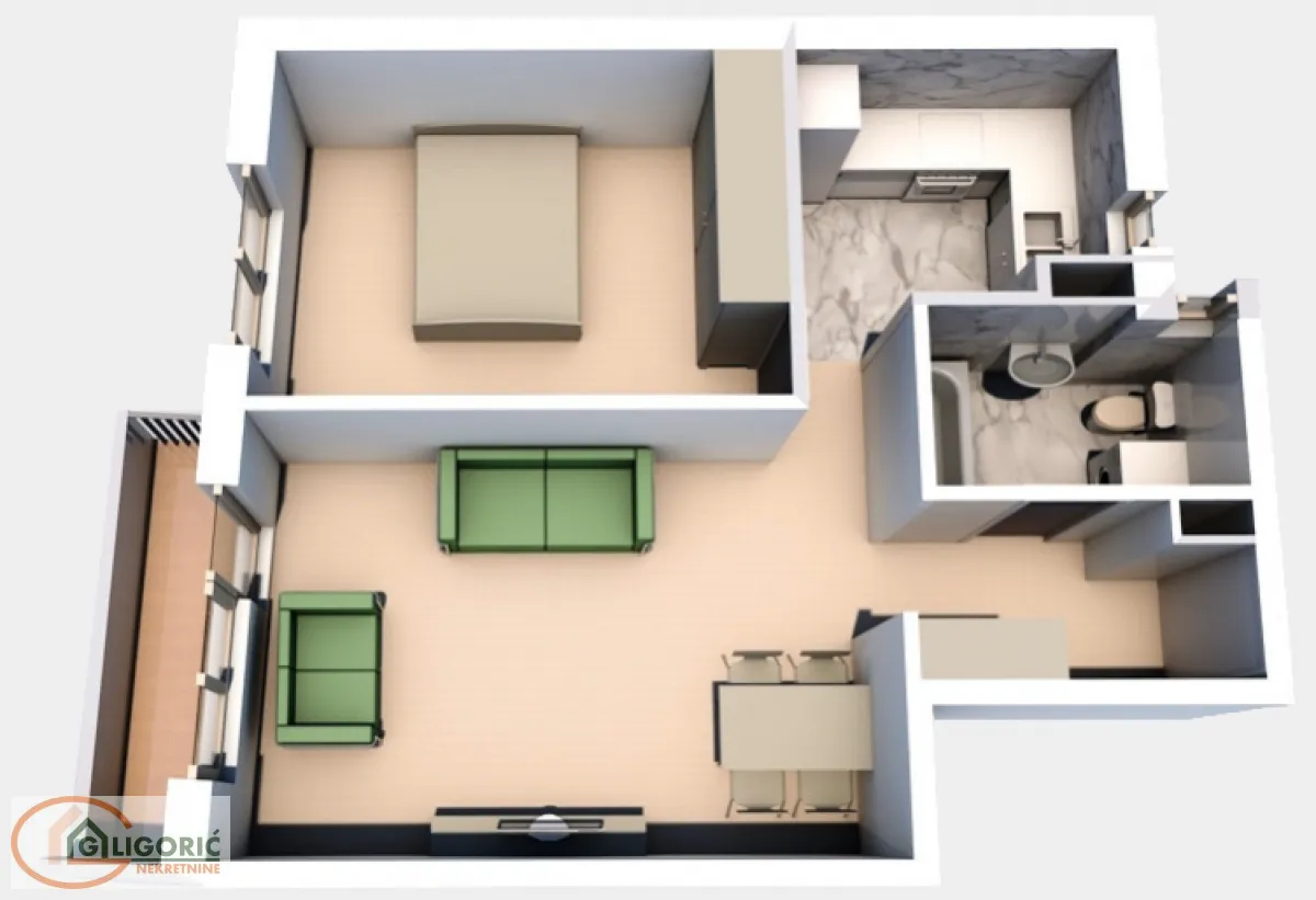 Prodaja, dvosoban stan, 51m², Cvetkova Pijaca, Zvezdara Sve Podlokacije