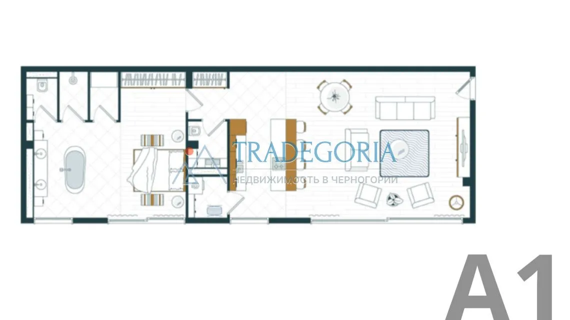 Prodaja, jednosoban stan, 99m², Krašići, Tivat
