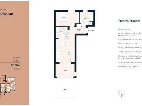 Prodaja, jednosoban stan, 60m², Luštica Bay, Tivat - image 12