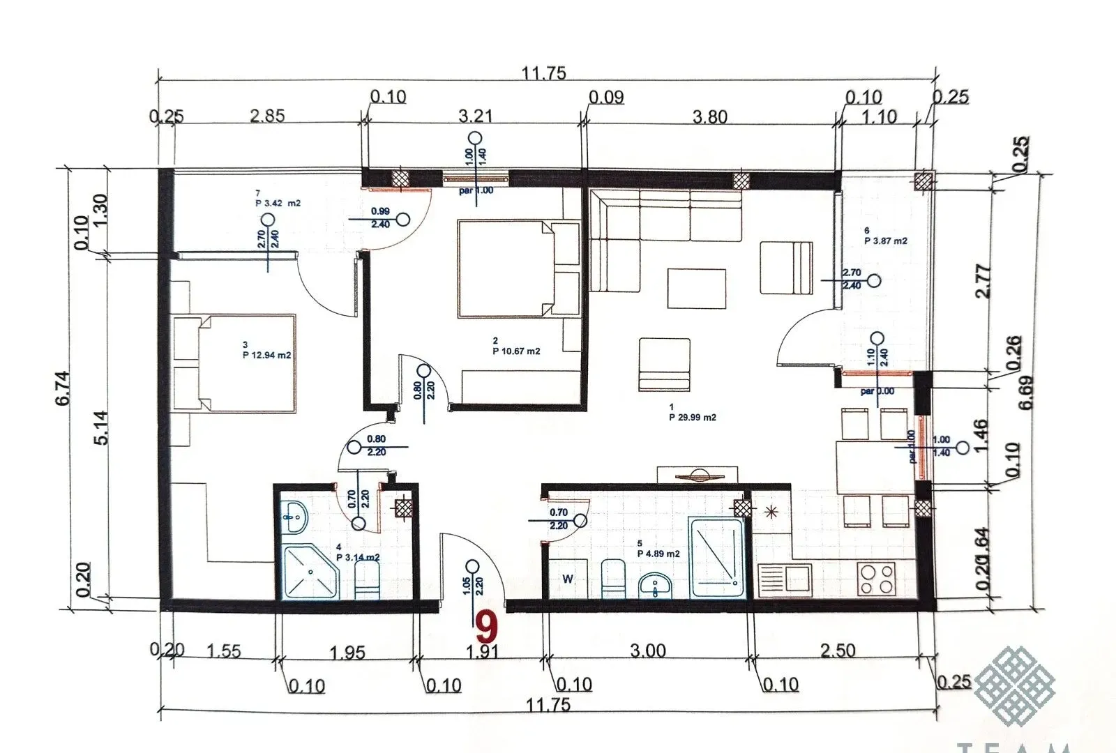 Prodaja, dvosoban stan, 69m², Central Point, Podgorica