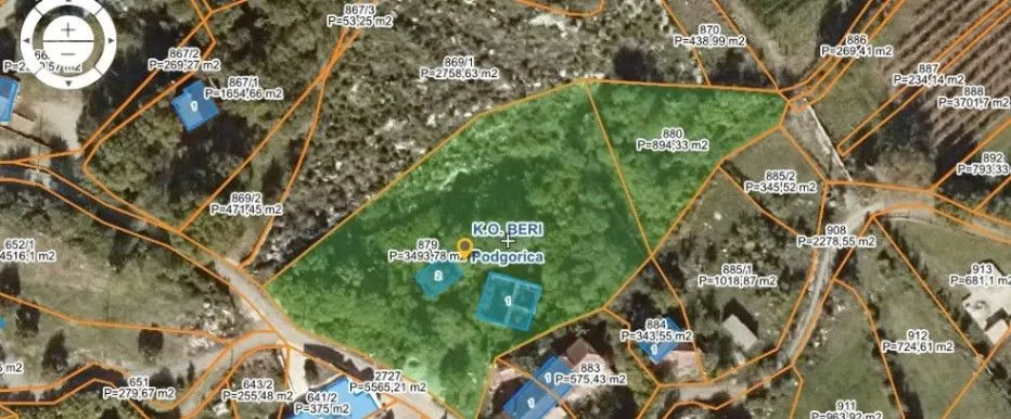 Prodaja, plac, 4500m², Beri, Podgorica