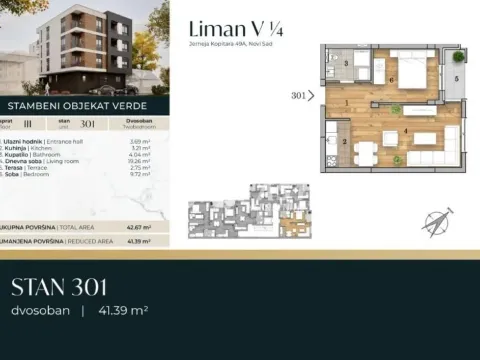 Prodaja, dvosoban stan, 41m², Telep, Novi Sad Sve Podlokacije - image 5