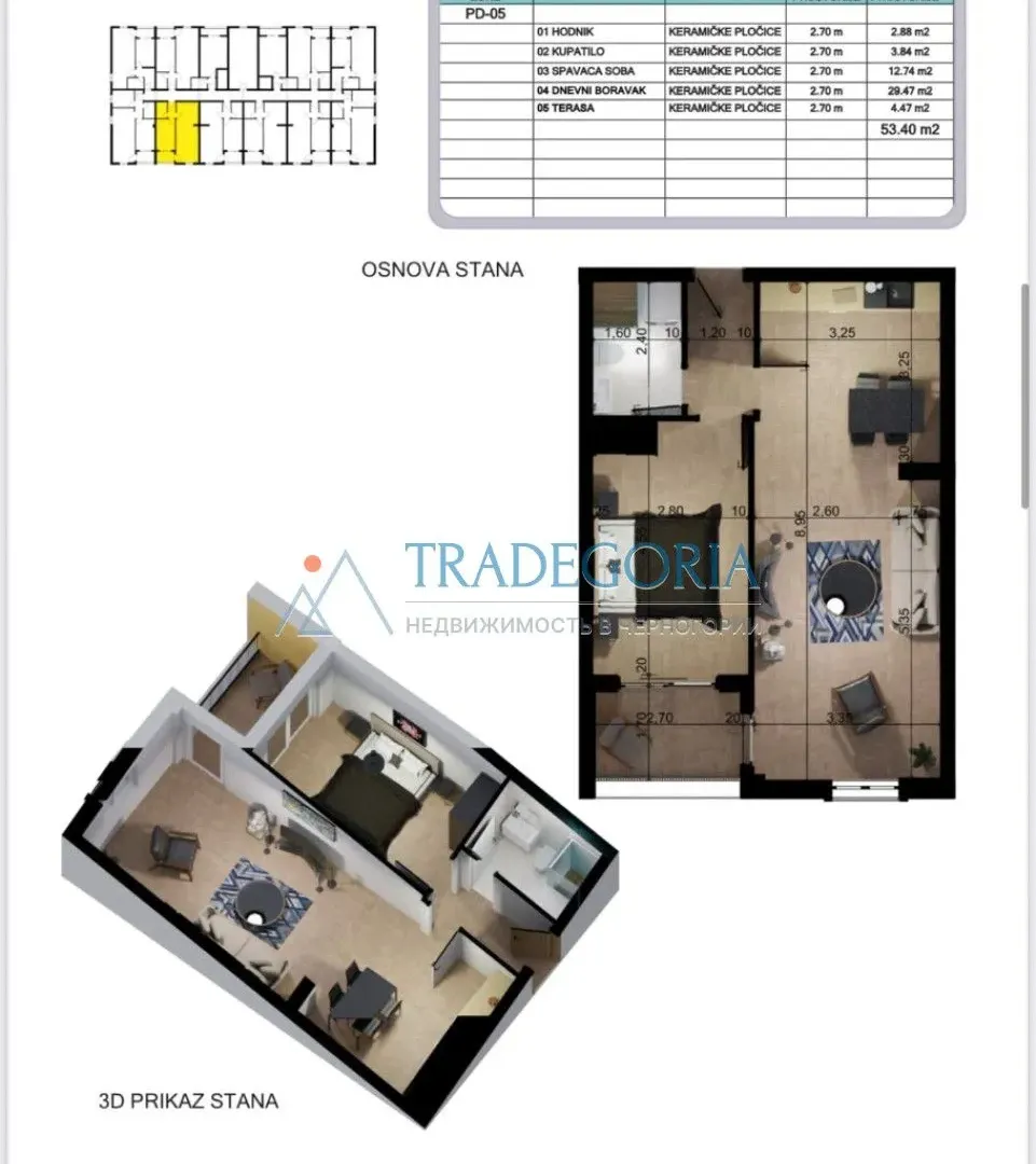 Prodaja, garsonjera, 31m², Bar, Crna Gora
