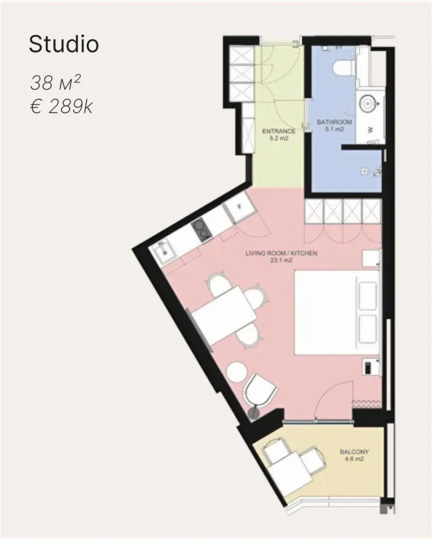 Sale, two bedroom apartment, 53m², Rafailovići, Budva