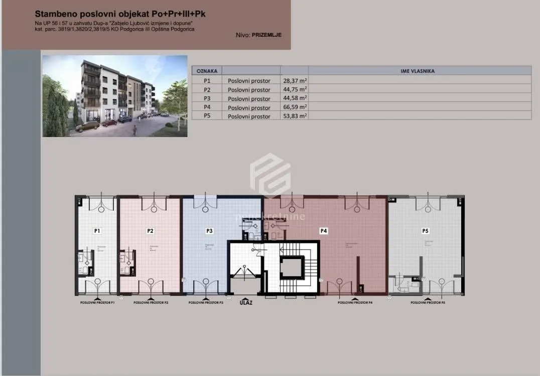 Sale, one bedroom apartment, 45m², Ljubović, Podgorica