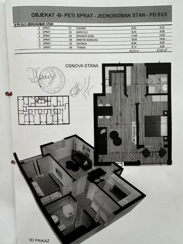 Prodaja, jednosoban stan, 47m², Ilino, Bar