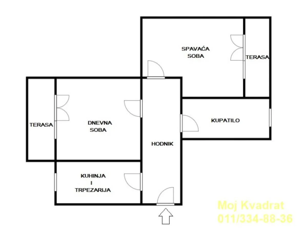 Sale, two bedroom apartment, 65m², Kalenić Pijaca, Vračar Sve Podlokacije
