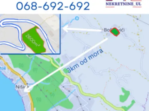 Prodaja, plac, 2600m², Dobre Vode, Bar