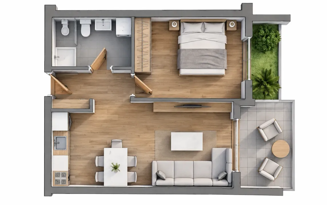 Prodaja, jednosoban stan, 50m², Centar, Ulcinj