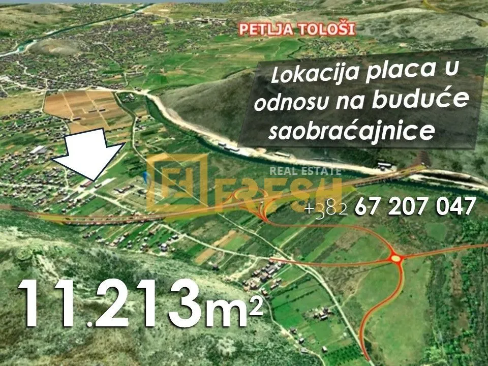 Prodaja, plac, 11213m², Tološi, Podgorica