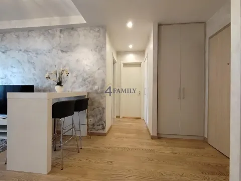 Modern living room interior with a breakfast bar and hallway. - image 8