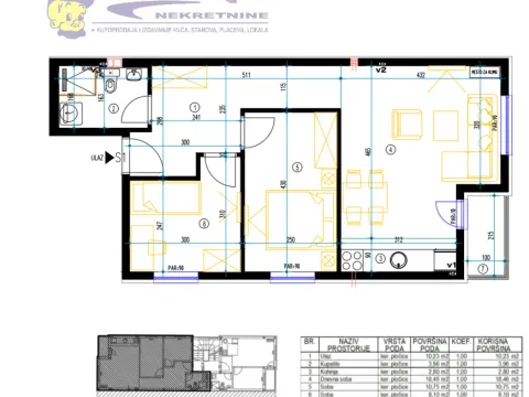 Prodaja, dvosoban stan, 55m², Klisa, Novi Sad Sve Podlokacije - image 2