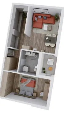 Prodaja, jednosoban stan, 50m², Pantelej, Niš