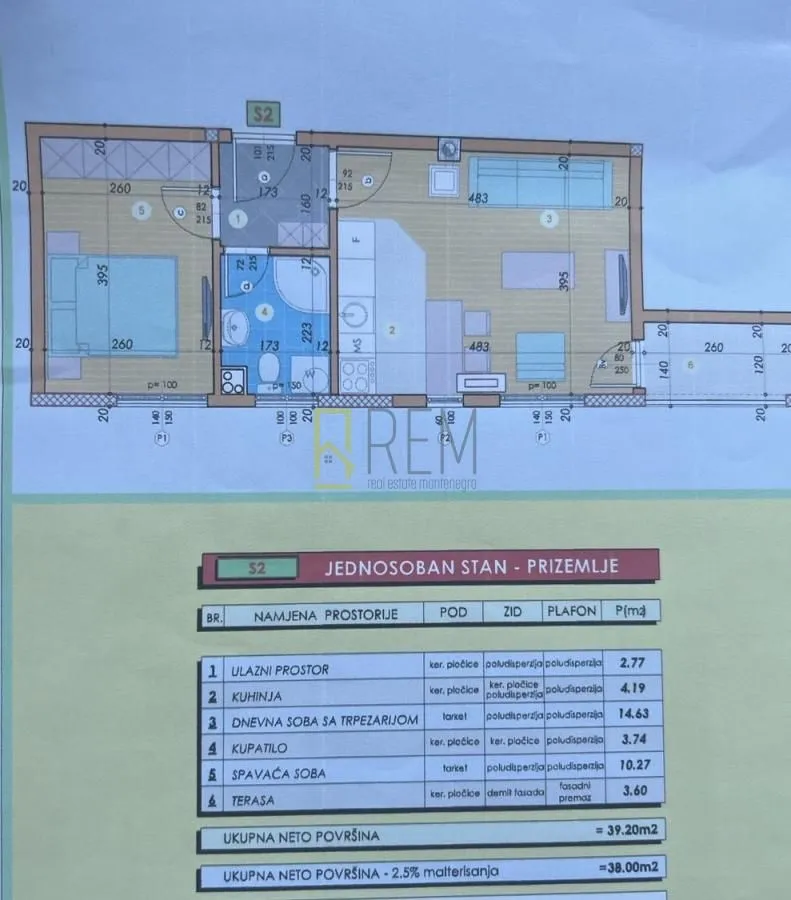 Sale, one bedroom apartment, 39m², Kolašin, Crna Gora