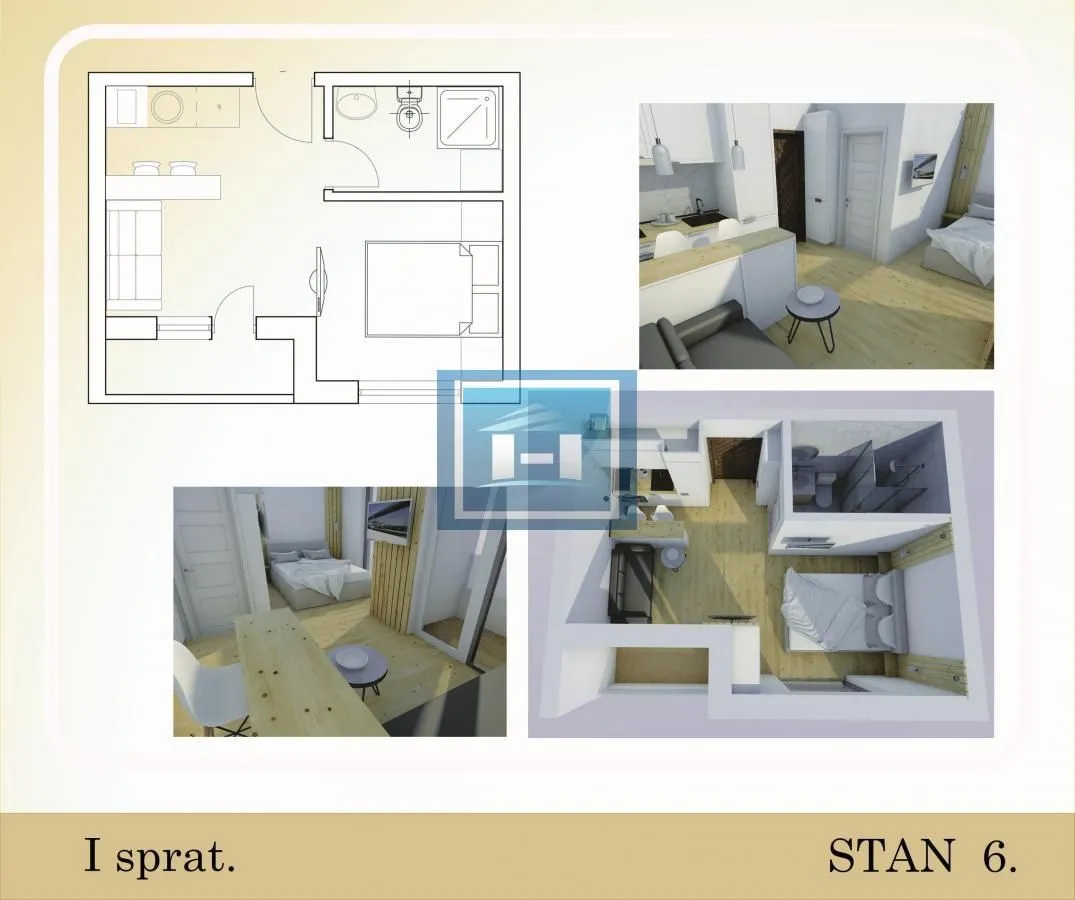 Prodaja, garsonjera, 23m², Aqua park, Jagodina
