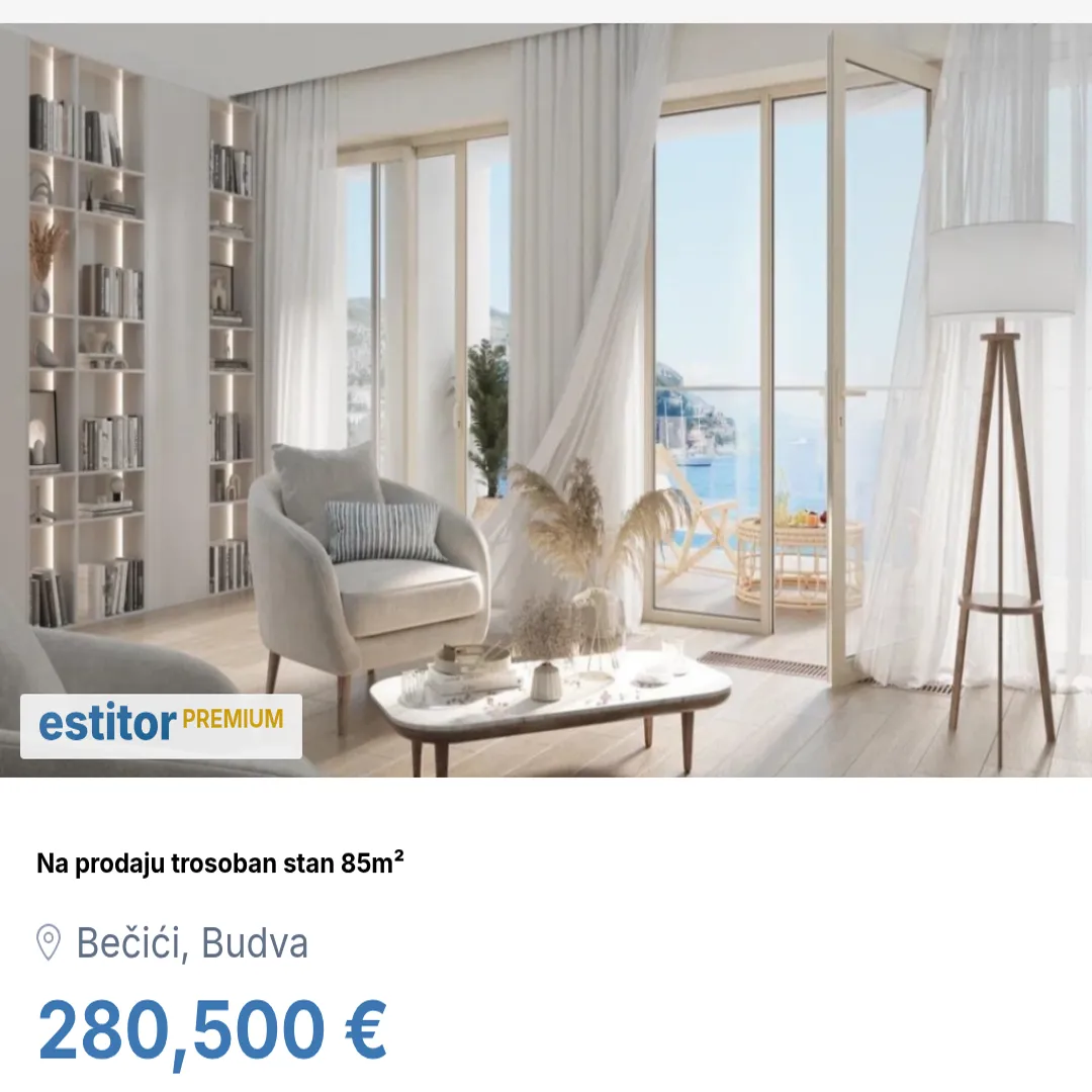 Sale, three bedroom apartment, 85m², Bečići, Budva