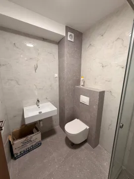 Manje opremljeno kupatilo sa umivaonikom i ugradnom šoljom. - image 12