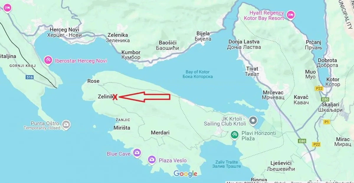 Prodaja, plac, 1538m², Mrkovi, Herceg Novi