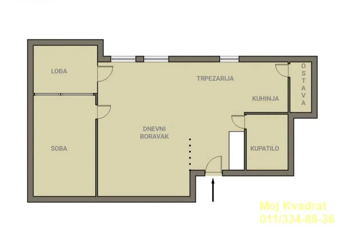 Prodaja, jednosoban stan, 50m², Čukarica, Beograd