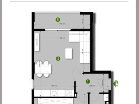 Sale, one bedroom apartment, 53m², Čeluga, Bar - image 2