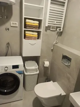 Svijetlo kupatilo sa veš mašinom i toaletom. - image 4
