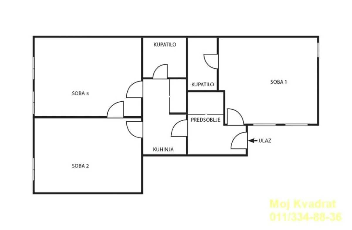 Prodaja, trosoban stan, 73m², Stari Grad, Beograd