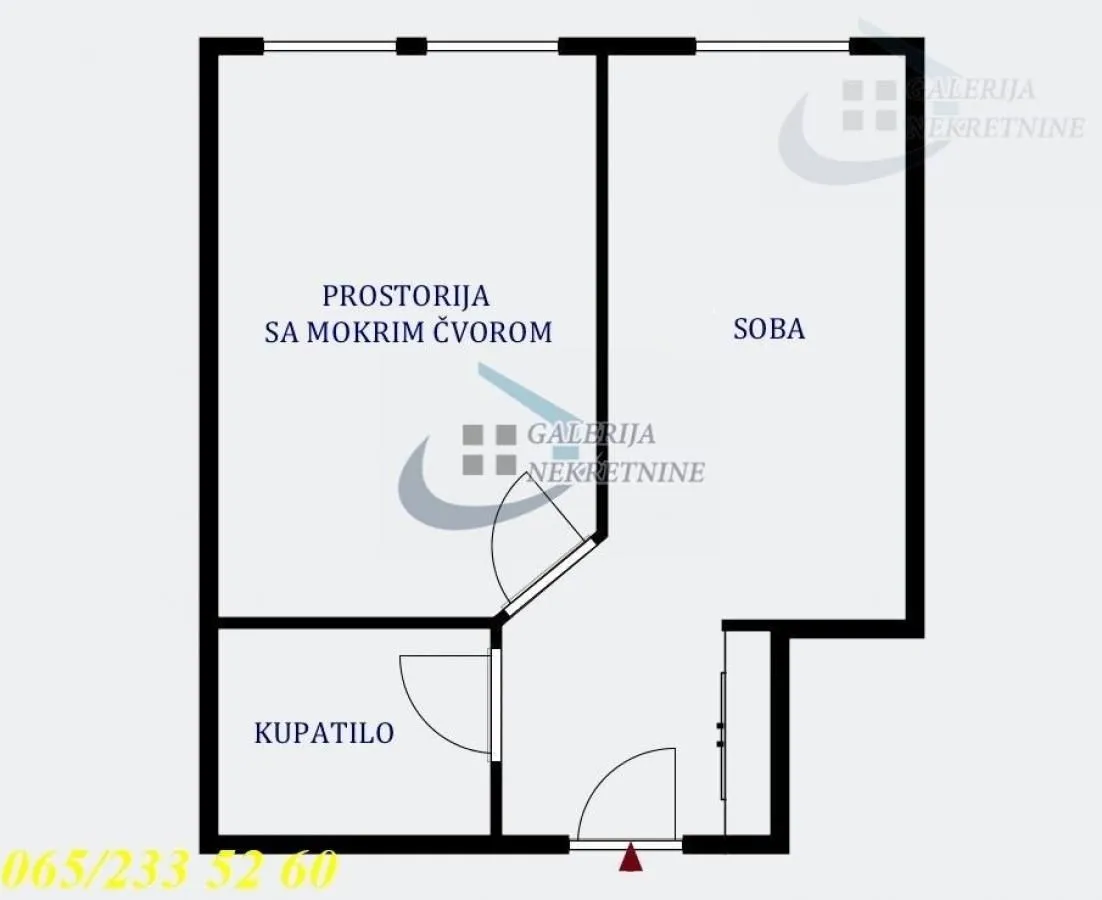 Sale, one bedroom apartment, 24m², Miljakovac, Rakovica