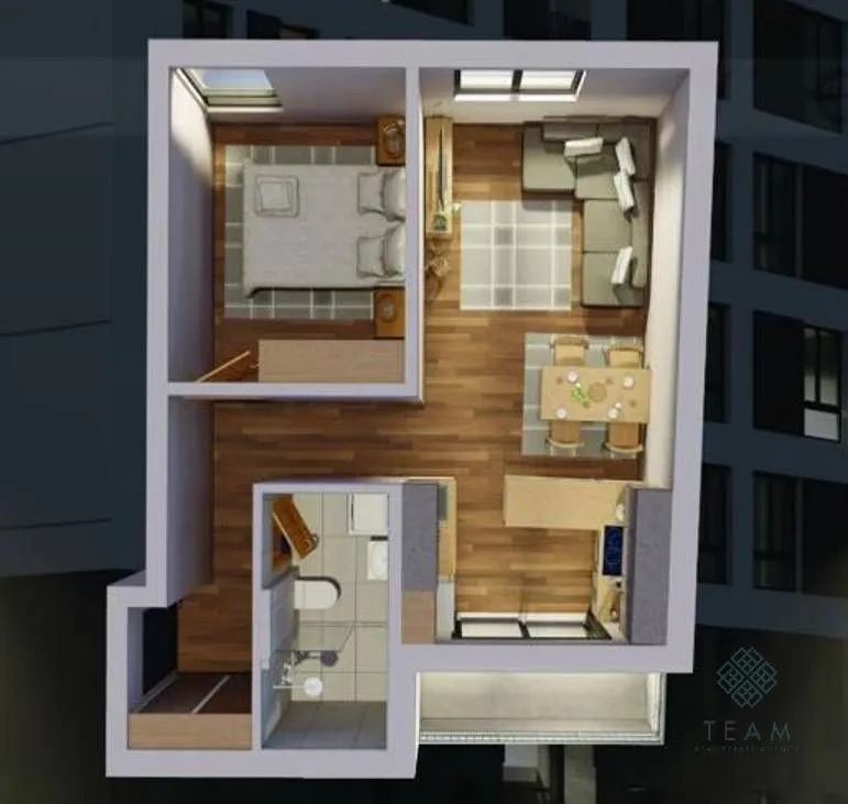 Sale, one bedroom apartment, 45m², Ilino, Bar