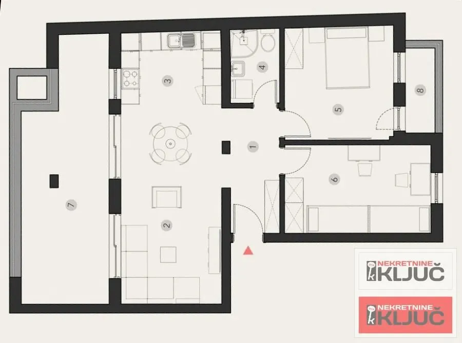 Sale, three bedroom apartment, 90m², Podbara, Novi Sad Sve Podlokacije