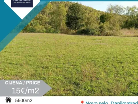  Land Lot for Sale, 5500m2, Novo Selo, Danilovgrad