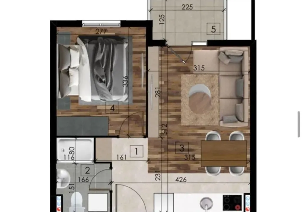 Prodaja, jednosoban stan, 30m², Zabjelo, Podgorica