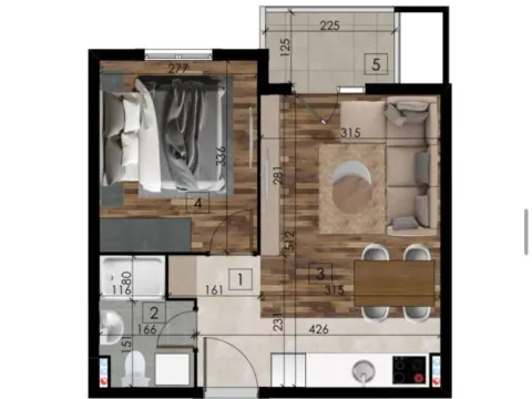 One Bedroom Apartment for Sale, 30m2, Zabjelo, Podgorica One Bedroom Apartment for Sale, 30m2, Zabjelo, Podgorica