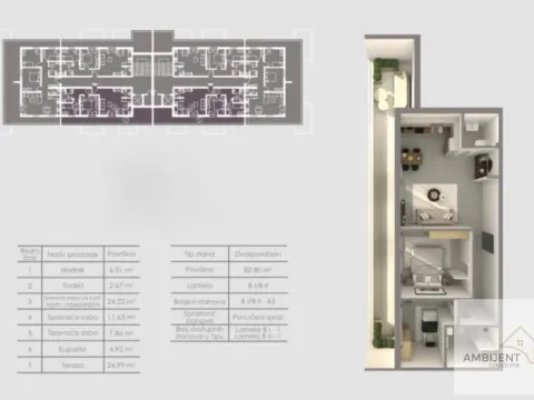 Prodaja, trosoban stan, 82m², Novi Banovci, Stara Pazova - image 2