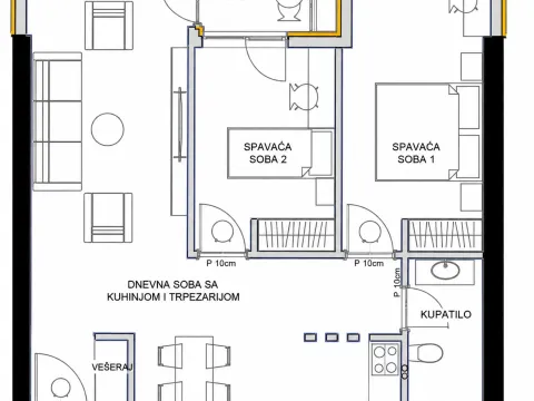 Prodaja, dvosoban stan, 64m², Ilino, Bar - image 4