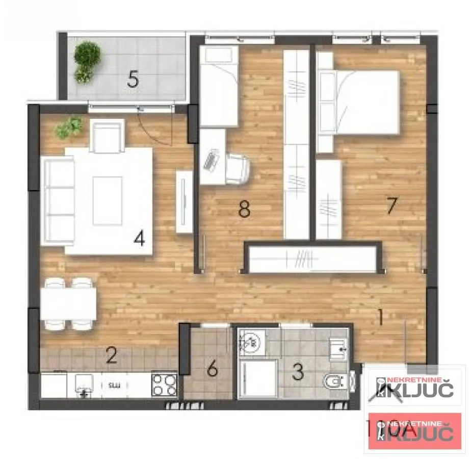 Sale, three bedroom apartment, 66m², Telep, Novi Sad Sve Podlokacije
