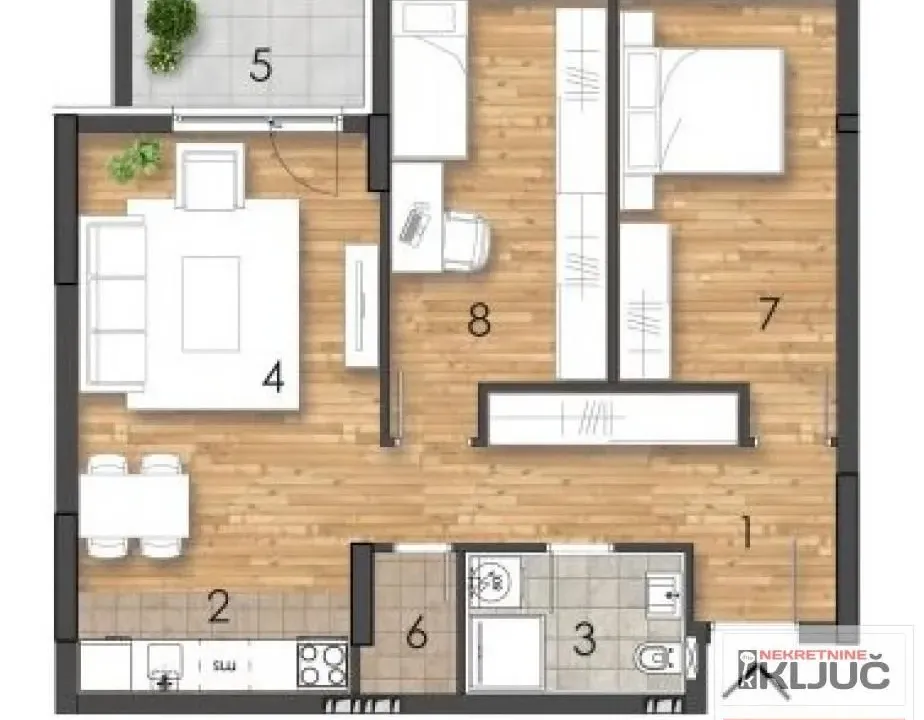 Sale, three bedroom apartment, 66m², Telep, Novi Sad Sve Podlokacije