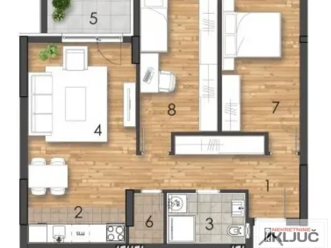 Sale, three bedroom apartment, 66m², Telep, Novi Sad Sve Podlokacije - image 1