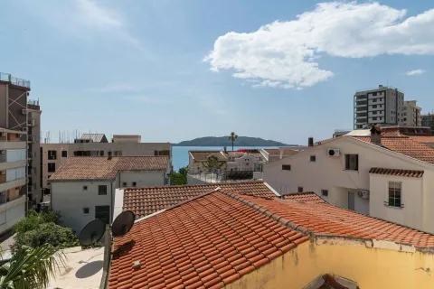 View from the terrace overlooking rooftops and the sea. - image 12