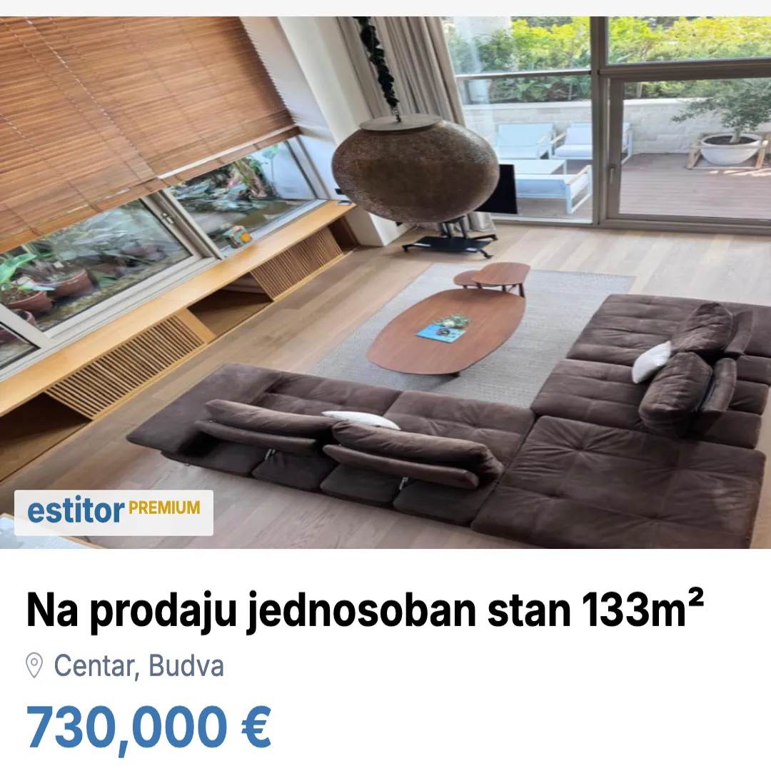 Sale, one bedroom apartment, 133m², Centar, Budva