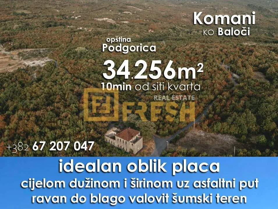 Prodaja, plac, 34256m², Ostalo, Podgorica